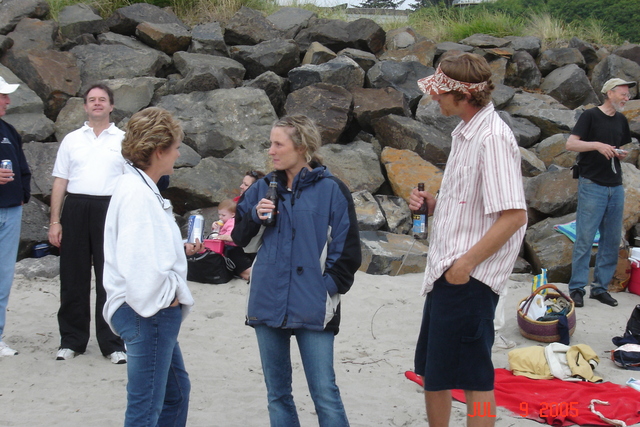 clark family gathering, on the beach with Tim, Tom, Cathy, Ingrid, Jeremy &amp; Dan