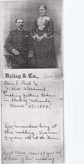 james &amp; flora hitchcock wedding, 1884